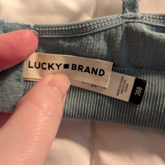 Lucky Brand Gray Ribbed Bralette - Picture 3 of 5